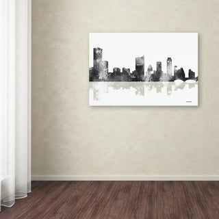 Marlene Watson 'Austin Texas Skyline BG-1' Canvas Art, 30"x47"