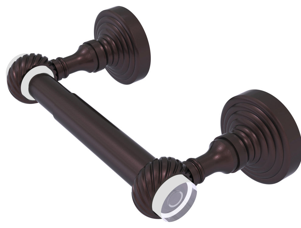 Pacific Grove 2-Post Toilet Paper Holder with Twisted Accents, Antique Bronze
