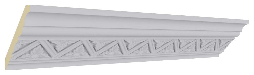 3"Hx3"Px4 1/8"Fx96 1/8"L, 2 3/8" Repeat, Bradley Crown Moulding