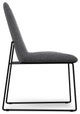 Corina Dining Chair (Set of 2) in Grey Linen Look Fabric