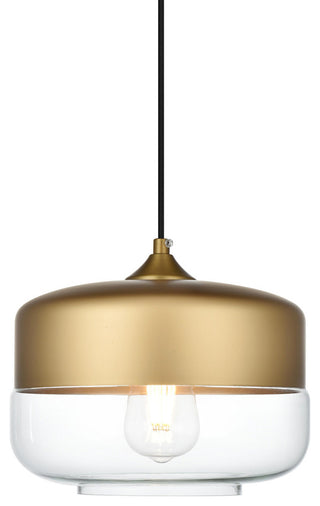 Elegant Lighting LD2243 Ashwell 10"W Pendant - Satin Gold