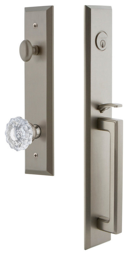 Fifth Avenue 1-Piece Dummy Handleset, D Grip and Versailles Knob, 849652