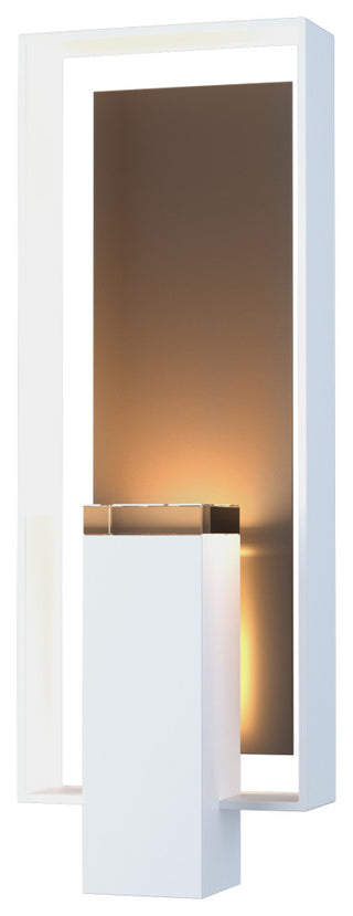 Shadow Box Large Outdoor Sconce, Coastal White/Coastal Dark Smoke