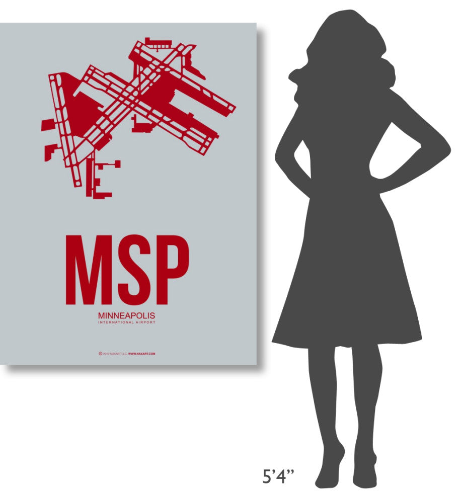 "MSP Minneapolis Poster 3" Fine Art Print