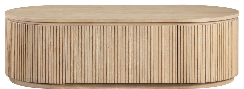Moana Wood Storage Coffee Table, Natural, 52" W X 26" D