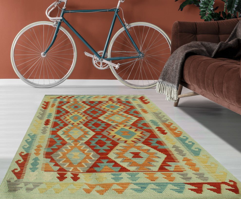 Winchester Kilim Lyman Lt. Green Rug