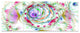 Multi Color Exotic Flower Whirlpool, Floral Canvas Art Print, 83"x32", 7 Panels