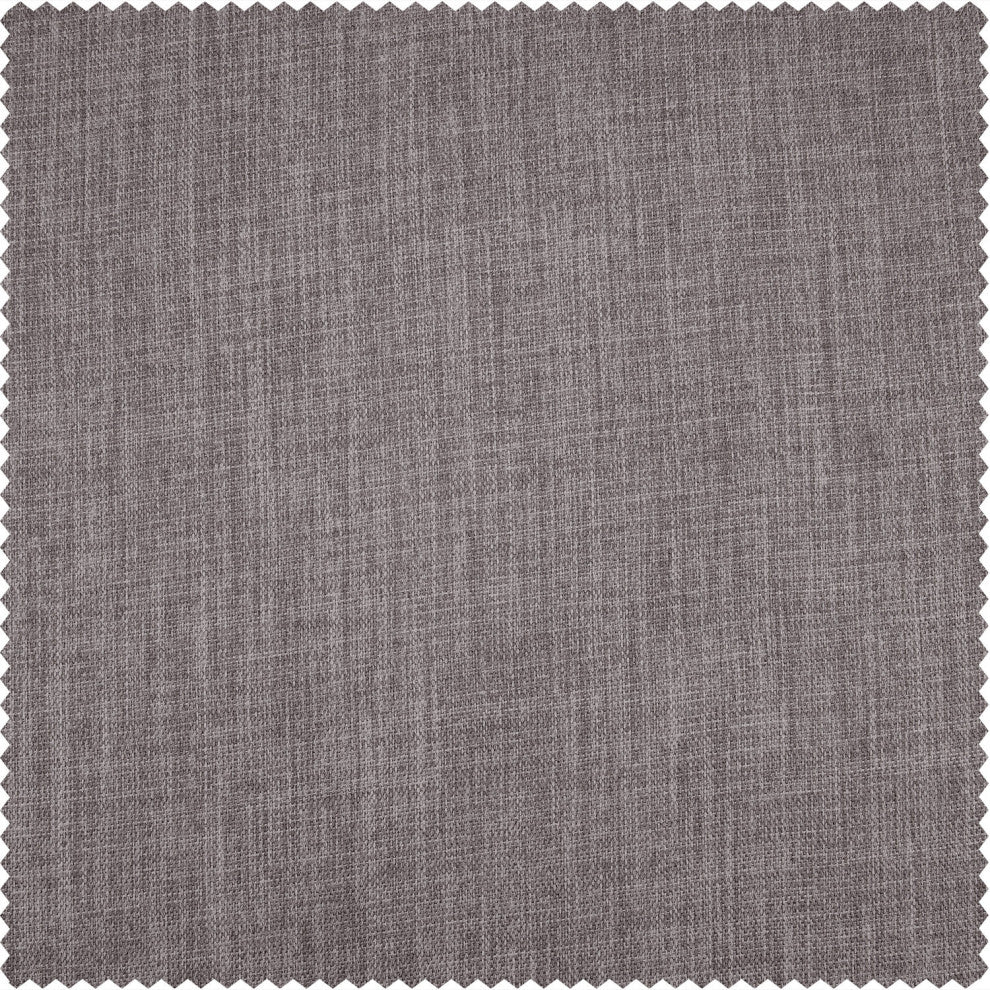 Derby Brown Monochromatic Faux Linen Room Darkening Fabric Sample, 4Wx4L