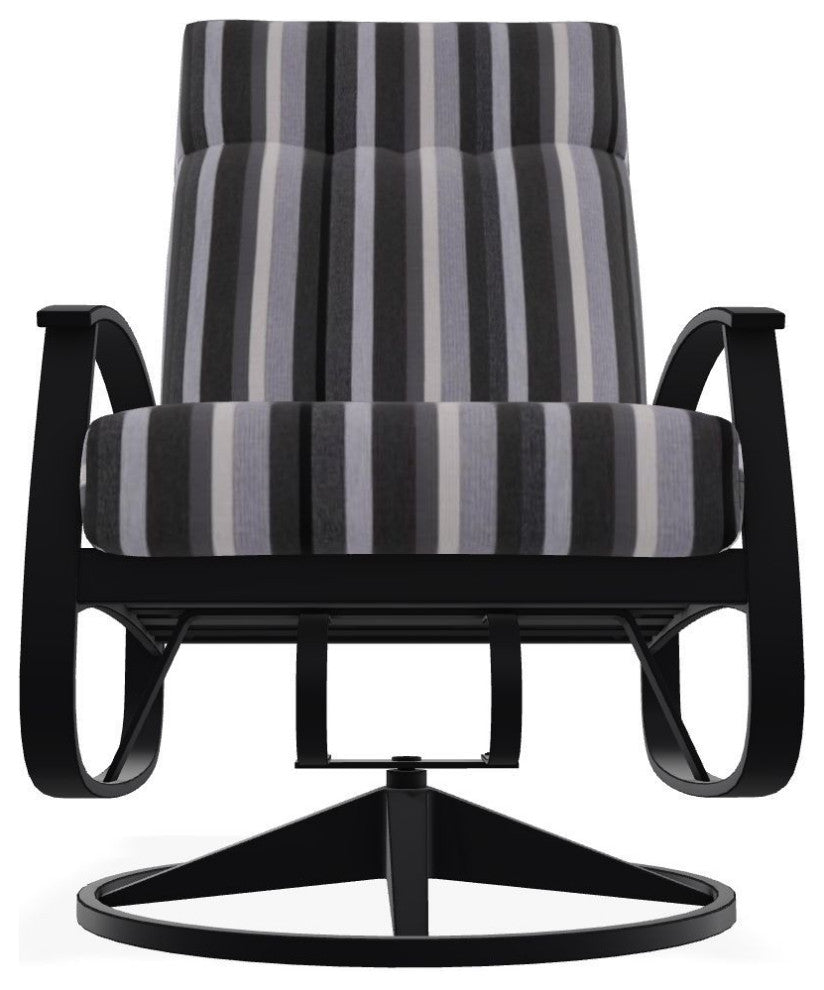 Belle Isle Cushion Deep Seat Outdoor Swivel Rocker, Sensory Granite/Black