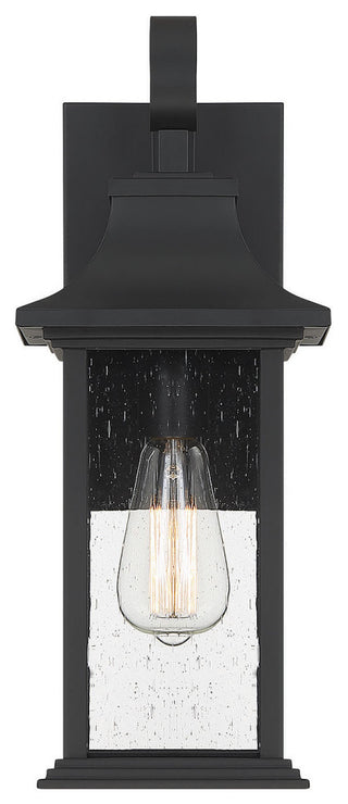 Hancock Matte Black 1-Light Outdoor Sconce, 7x17