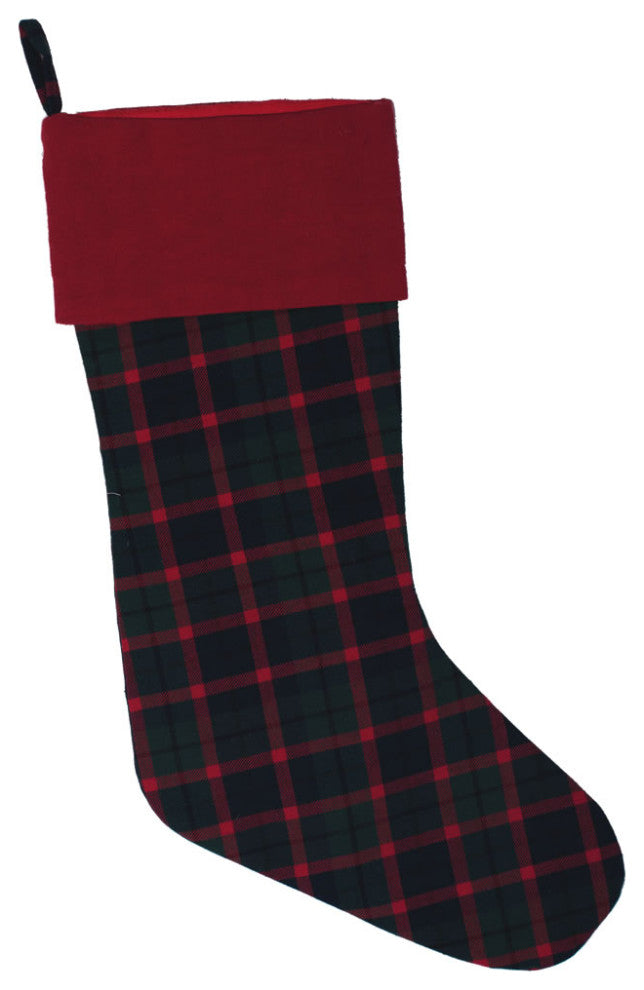 Vickerman Qtx17152 Decorative 8"X19" Highlands Collection Christmas Stocking