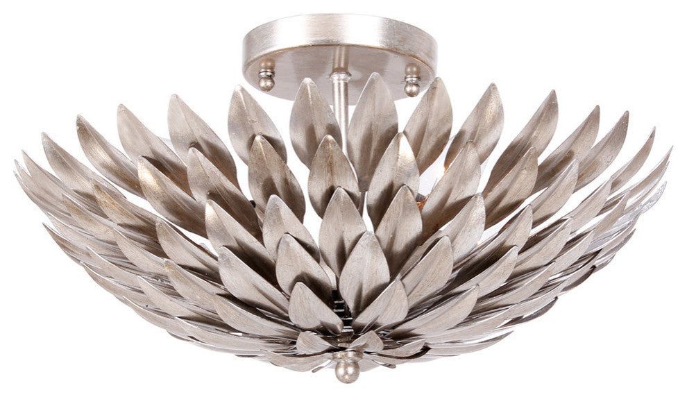 Broche 4 Light Antique Silver Ceiling Mount