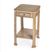 Moyer Wood Side Table With Storage, Antique Beige