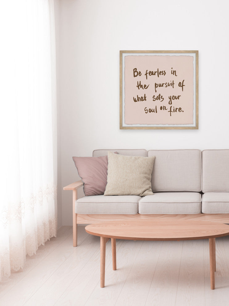 "Overcome Your Fears" Framed Painting Print, 32x32