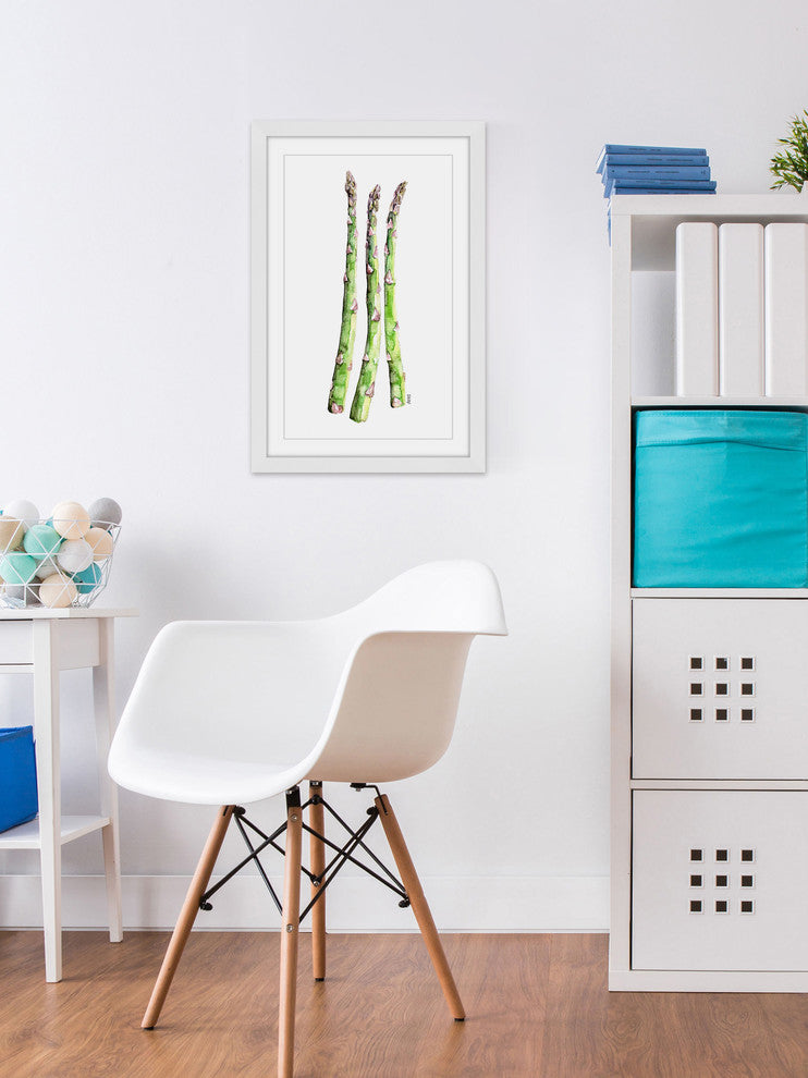 "Asparagus Stalks" Framed Print by Rachel Byler