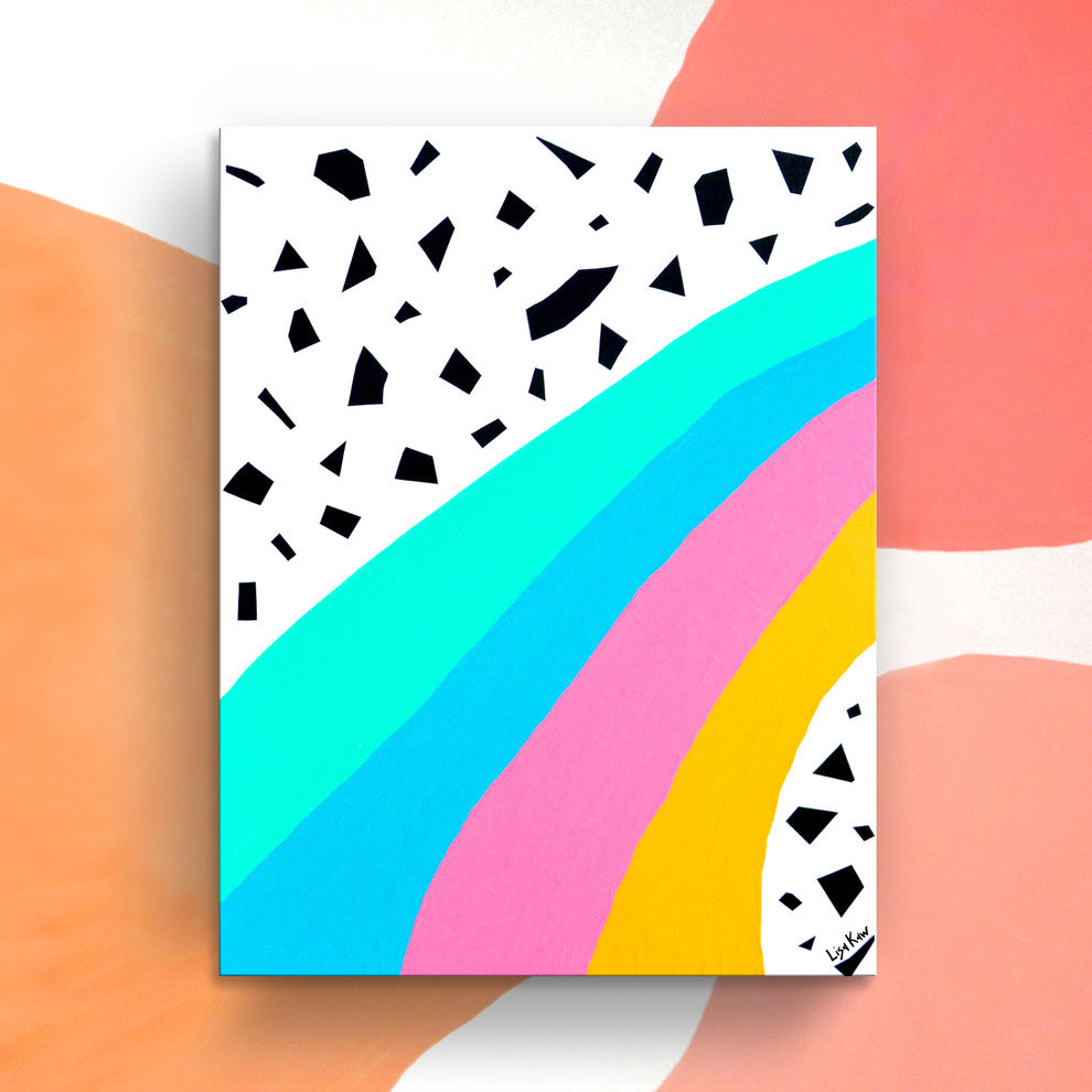 Somewhere Over the Rainbow Wrapped Canvas Kids Wall Art