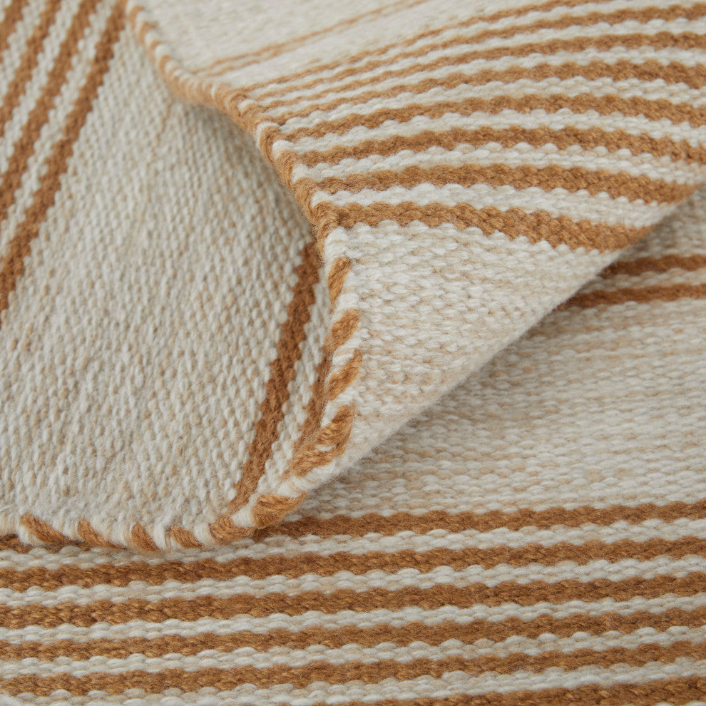 Weave & Wander Granberg Eco-Friendly PET Rug, Camel, 5' X 8'