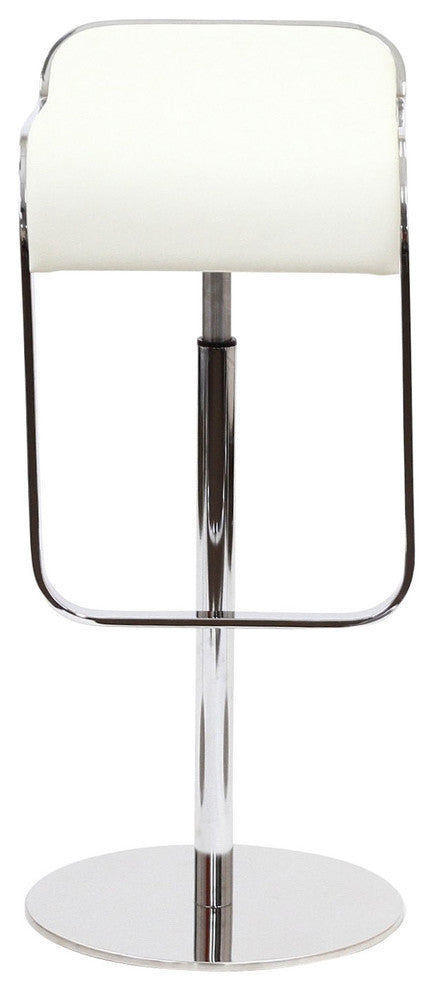 Modern Contemporary Dining Kitchen Leather Bar Stool Black, White