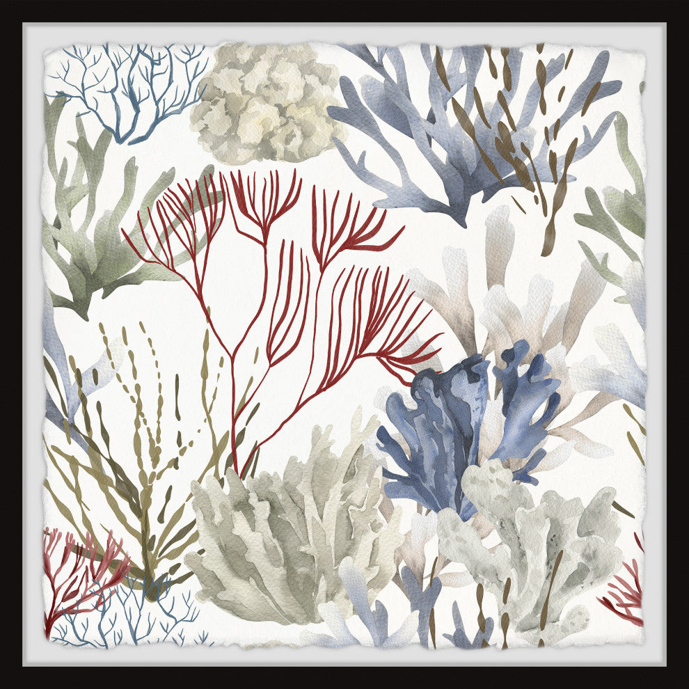 "Underwater Meadows" Framed Painting Print, 12x12