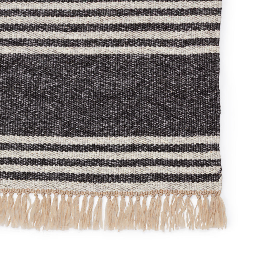 Vibe by Jaipur Living Strand Indoor/ Outdoor Striped Area Rug, Dark Gray/Beige