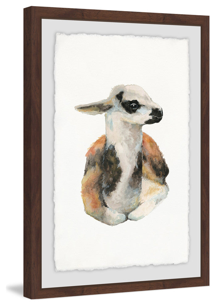 "Laying Llama" Framed Painting Print, 24"x36"