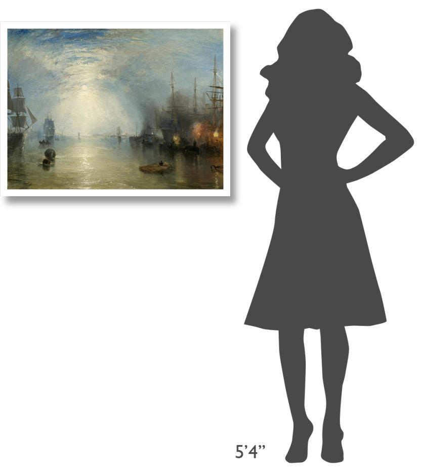 "Keelmen Heaving in Coals by Moonlight, 1835" Paper Art, 34"x26"