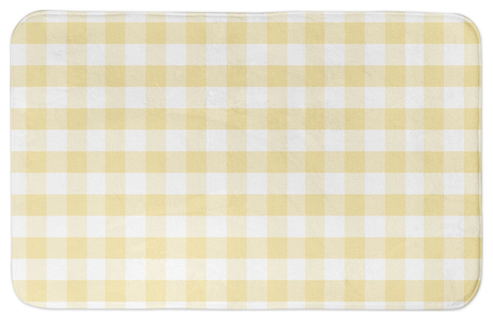 Yellow Buffalo Check 34x21 Bath Mat