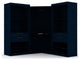 Mulberry Open 3 Sectional Corner Closet, Tatiana Midnight Blue