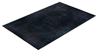 Overdyed, One-of-a-Kind Hand-Knotted Area Rug Black, 11'10"x18'5"
