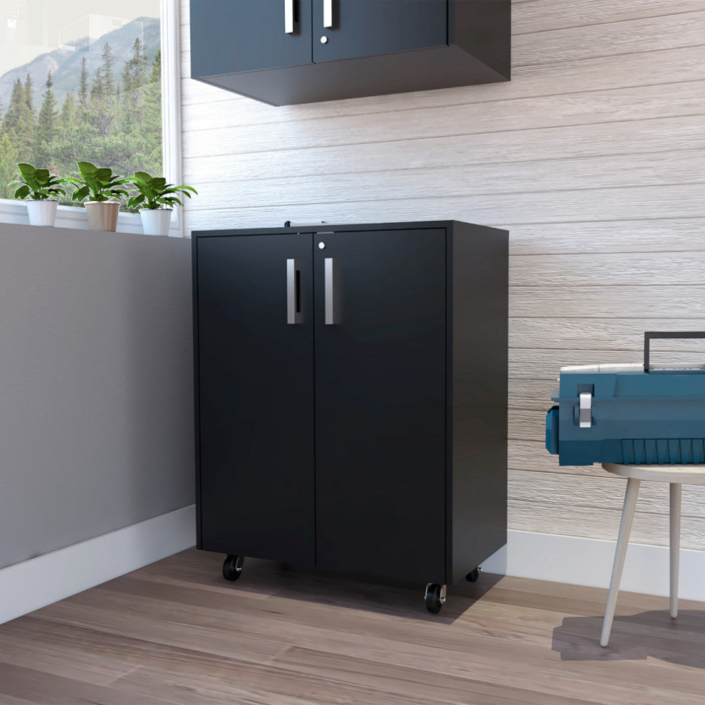 Storage Cabinet Lions, Garage, Black