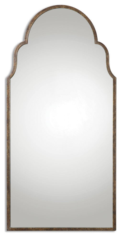 Uttermost Brayden Tall Traditional Metal Arch Mirror in Bronze