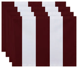 Awning Stripe Stripe Print Placement, Mahogany, Set of 4
