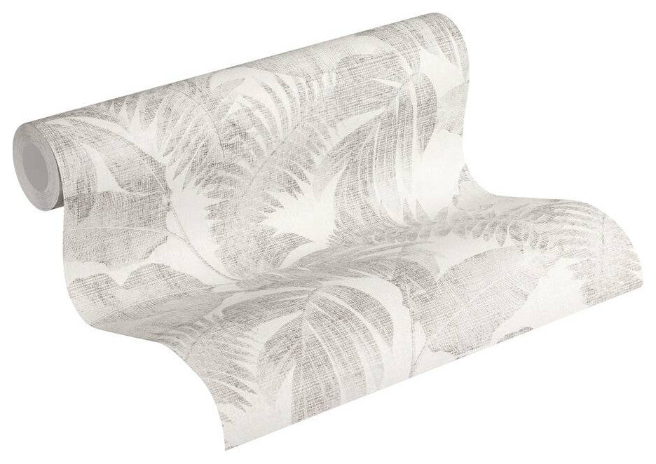 Botanical Jungle Textured Wallpaper Featuring Tropical Leaves, 373962
