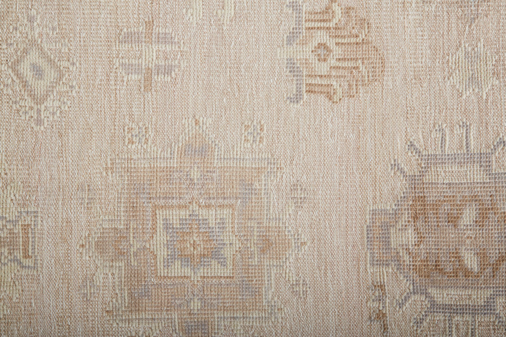 Weave & Wander Tierney Eco Friendly PET Oushak Rug, Ivory/Tan/Opal Gray, 8' X 10