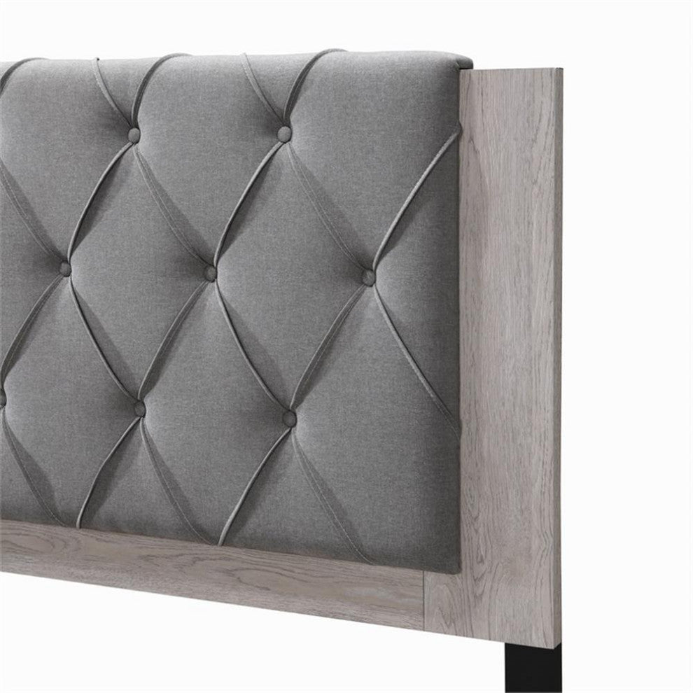 ClickDecor Kenton Platform Bed Queen Size Light Gray