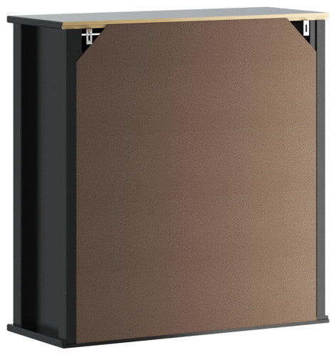 vidaXL Bathroom Wall Cabinet "BERG", Solid Wood Pine, Cabinet with Metal Handle