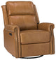 Kaietan Genuine Leather Power Rocking Recliner, Camel