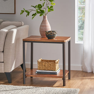 GDF Studio Moorhead Wood Finish End Table
