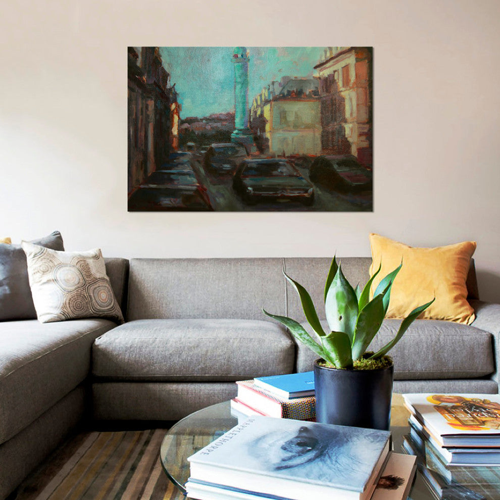 "City Street" by Eddie Barbini, Canvas Print, 26"x18"