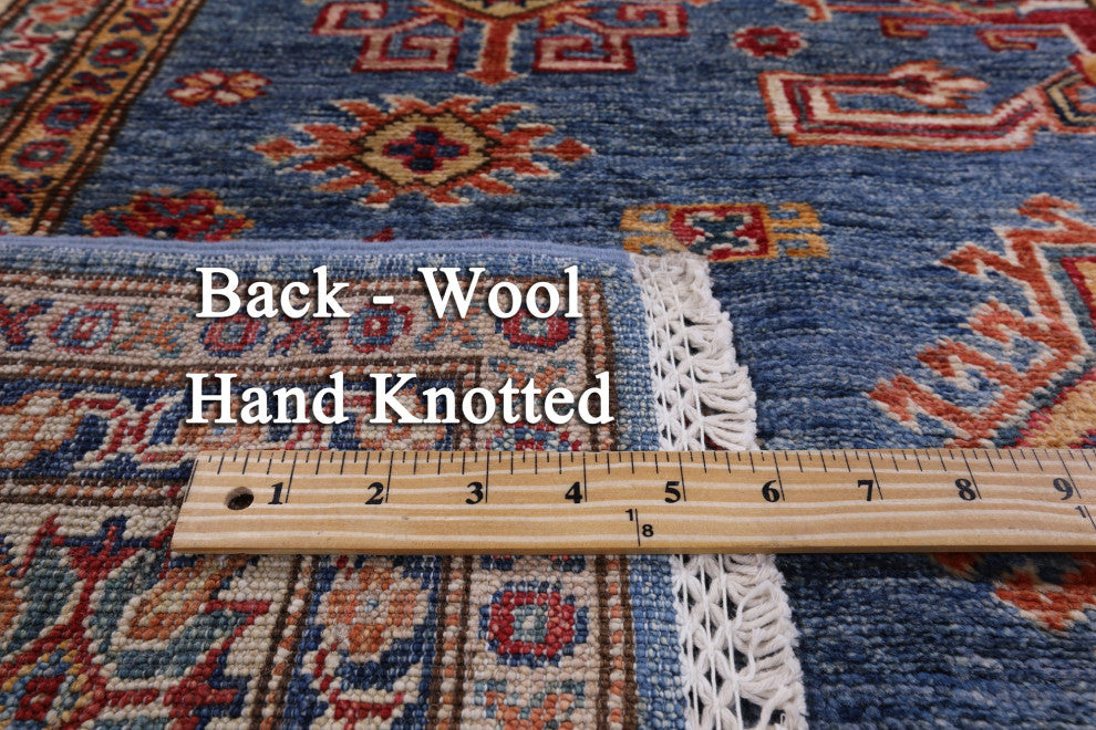 4' 10" X 6' 9" Handmade Super Kazak Wool Rug Q10260