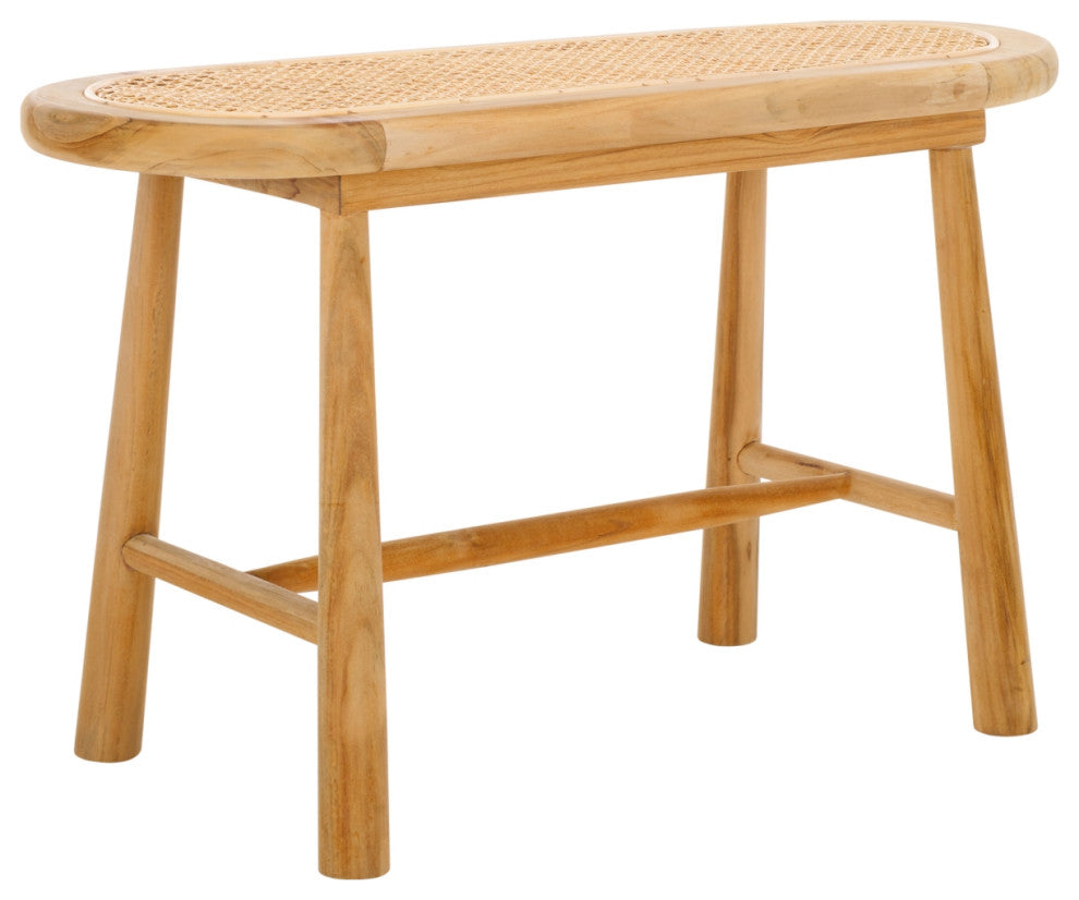 Safavieh Anikka Rattan Bench, Natural
