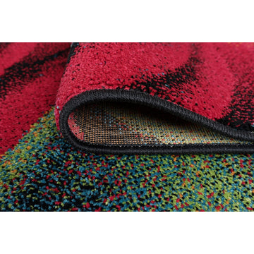 Susan Contemporary Abstract Area Rug, Multi-Color, 2''x3''