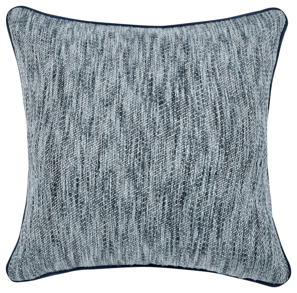 Sharma Cotton Blend Throw Pillow by Kosas Home, Denim Blue, 22x22