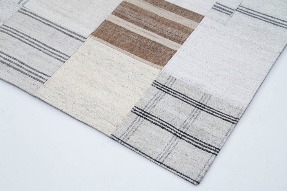 Rug N Carpet - Handmade Anatolian 8' 0'' x 9' 11'' Vintage Patchwork Kilim Rug