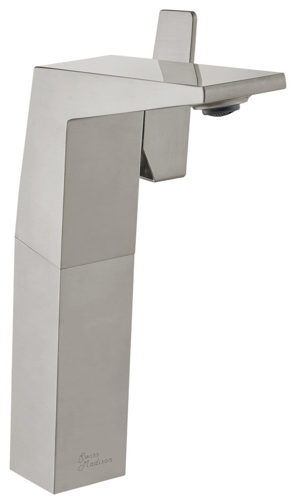 CarrÃ© Single Hole Single-Handle High Arc Bathroom Faucet, Brushed Nickel