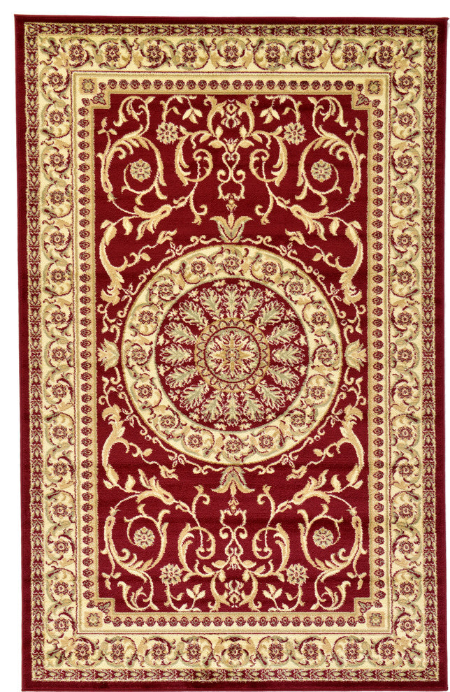 Unique Loom Red Napoleon Versailles 5' 0 x 8' 0 Area Rug