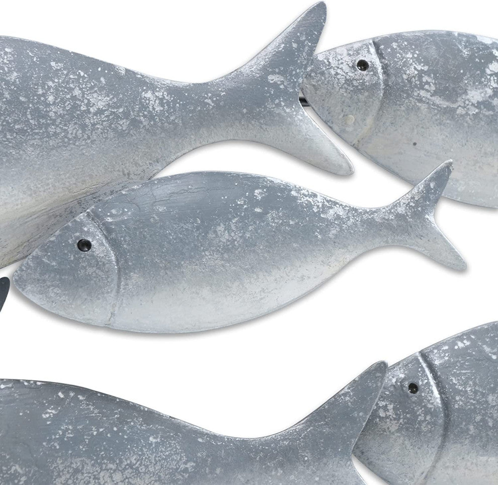 Metallic School of Fish Wall Decor Art