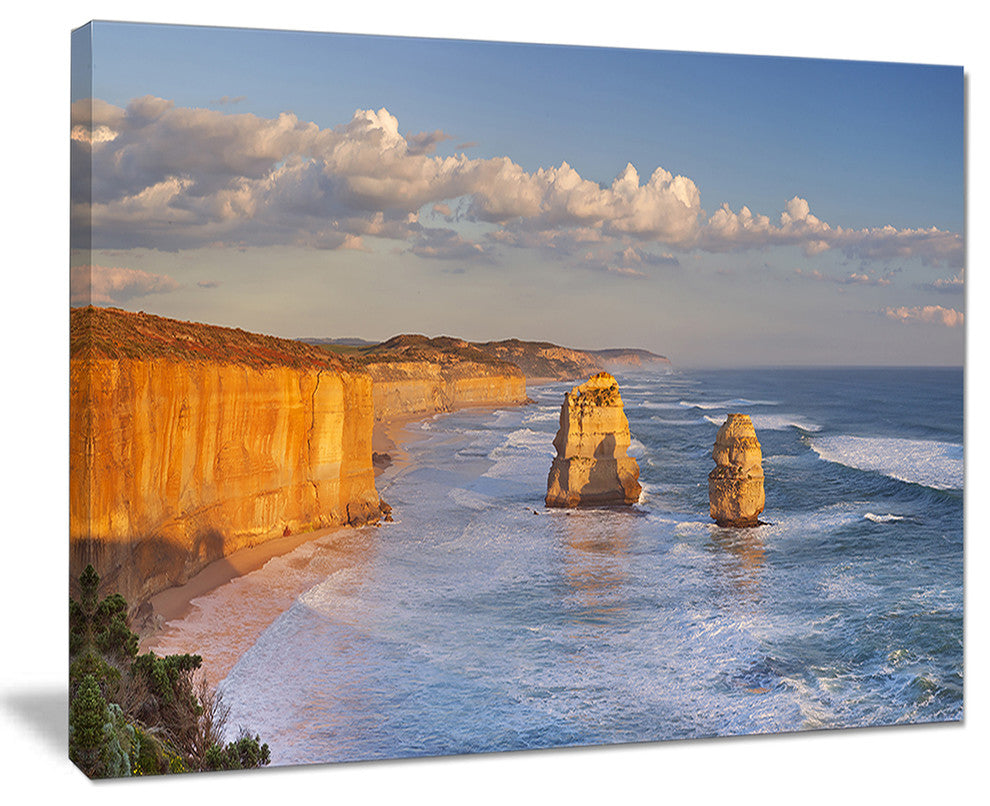 "Twelve Apostles on Ocean Road" Seashore Wall Art, 20"x12"