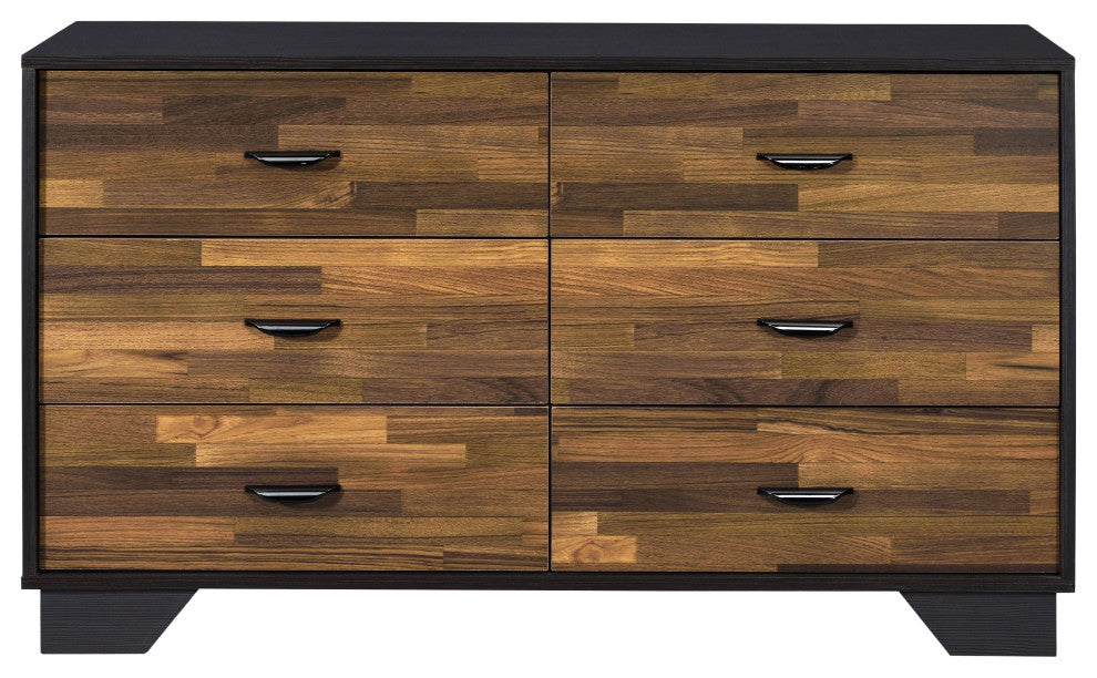 Eos Dresser, Walnut and Black Finish