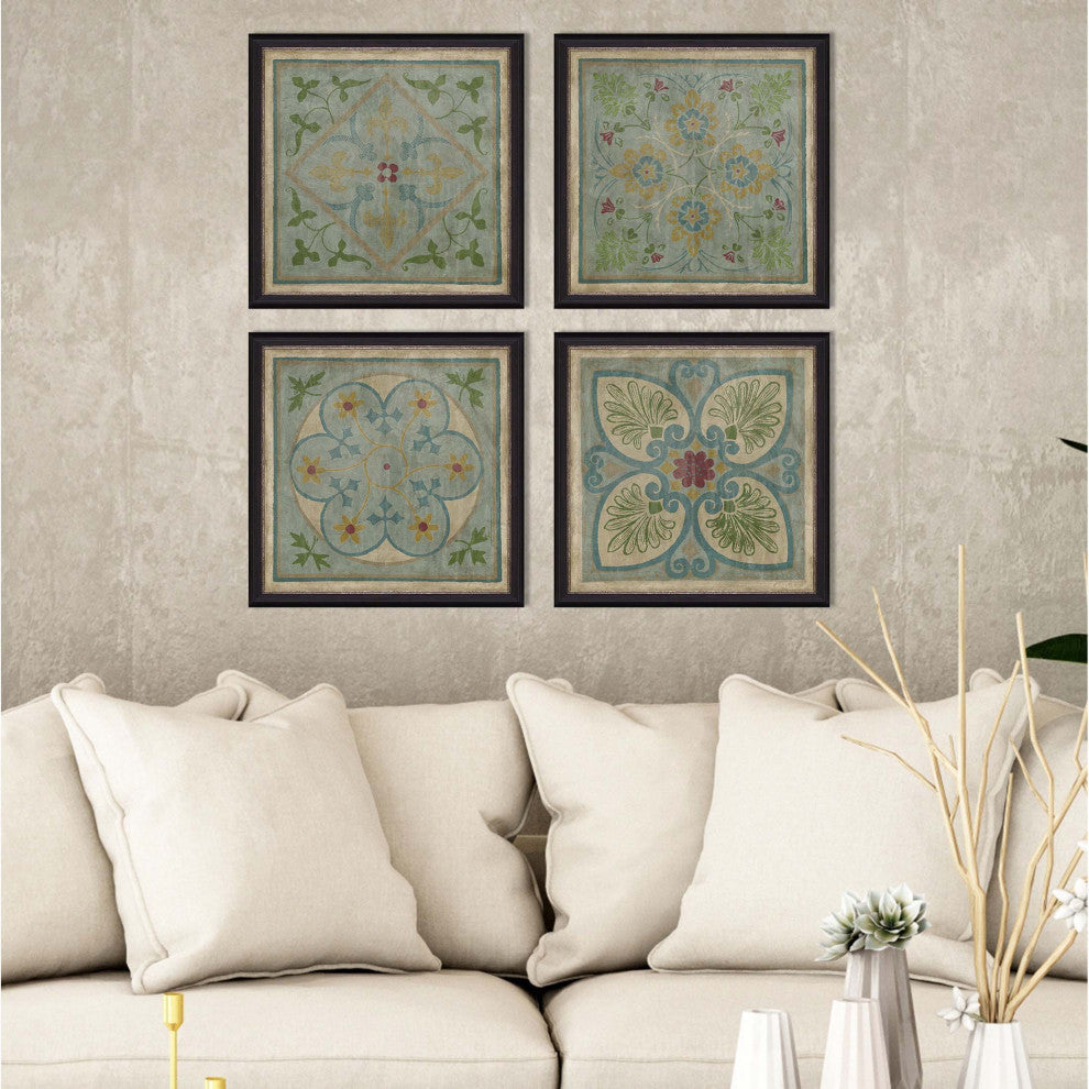 Verdigris Pattern Artwork 4-Piece Set